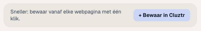 De knop Bewaar in Cluztr onderaan het venster Nieuw item